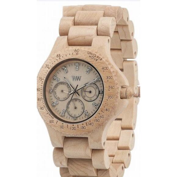 WeWood Cygnus Diamond Beige Wooden Wood We Wood Watch Brand New In Box - Picture 1 of 5